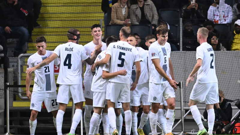 Slovenska nogometna reprezentanca je povprečno začela ligo narodov, končala pa z obstankom v skupini B in optimizmom za prihodnost. FOTO: Jonathan Nackstrand/AFP
