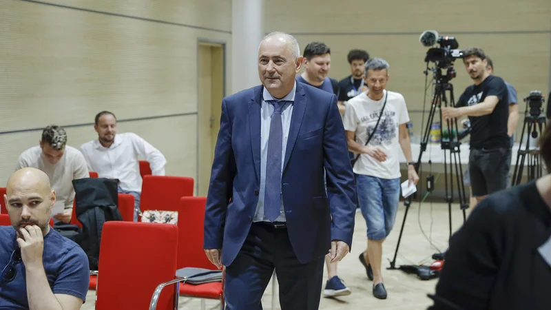 Fotografija: Radenko Mijatović ni skrival zadovoljstva ob obstanku v skupini B lige narodov. FOTO: Jože Suhadolnik/Delo