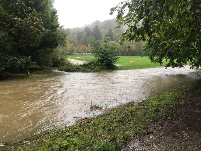 Narasla je tudi Gradaščica. FOTO: Tanja Jaklič
