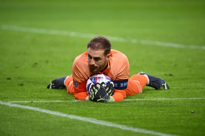 Jan Oblak bo sprejel velik izziv na gostovanju v Andaluziji. FOTO: Jonathan Nackstrand/AFP
