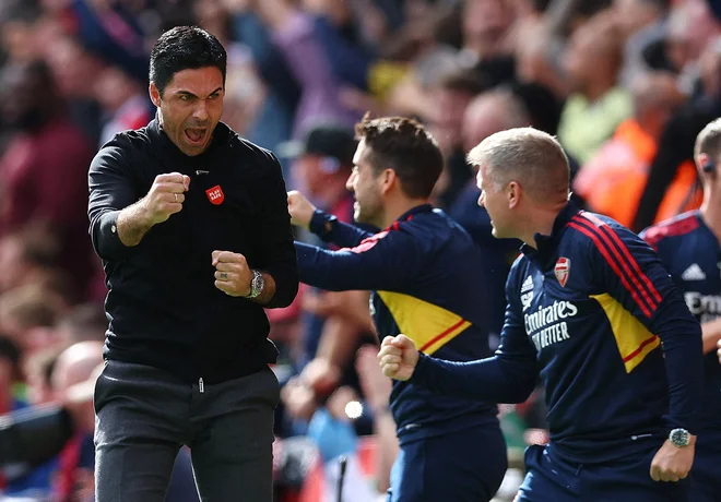 Mikel Arteta je dosegel že sedmo zmago v osmih tekmah. FOTO: David Klein/Reuters
