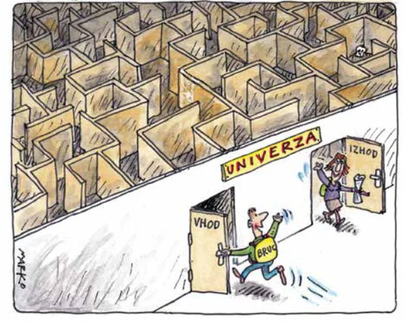 Na poti do znanja KARIKATURA: Marko Kočevar
