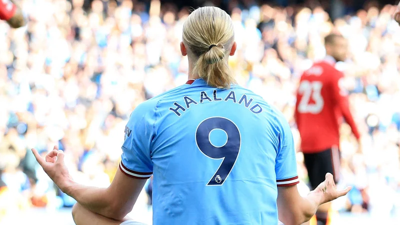 Fotografija: Erling Haaland je stroj za gole. FOTO: Lindsey Parnaby/AFP