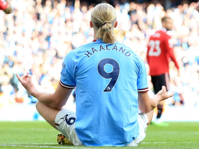 Erling Haaland je stroj za gole. FOTO: Lindsey Parnaby/AFP
