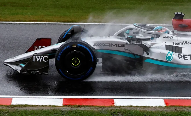 George Russell med prostim treningom v Suzuki. FOTO:&nbsp;Kim Kyung-hoon/Reuters
