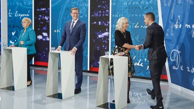 Fotografija: Televizijska soočenja predsedniških kandidatov navadno najmočneje vplivajo na odločitve volivk in volivcev. FOTO: Jože Suhadolnik
