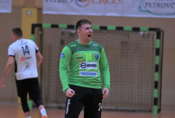 Sandro Meštrić je bil junak zmage Rika v Trebnjem. FOTO: Rokomet.net

