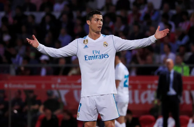 Portuglaski nogometni as Cristiano Ronaldo je pri Realu v Madridu zapustil zelo vidne sledi. FOTO: Juan Medina/Reuters