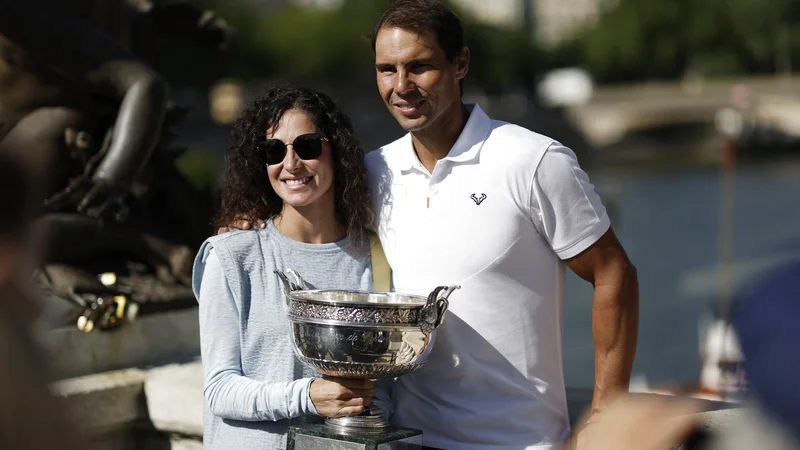 Fotografija: Rafael Nadal in soproga Maria Francisca Perello sta postala starša. FOTO: Benoit Tessier/Reuters