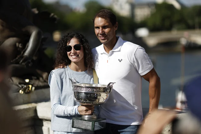 Rafael Nadal in soproga Maria Francisca Perello sta postala starša. FOTO: Benoit Tessier/Reuters
