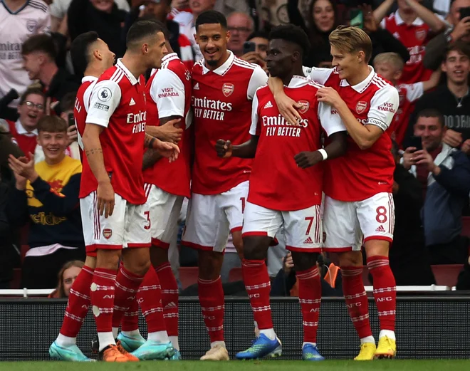 Arsenal je odlično vstopil v sezono. FOTO: Adrian Dennis/AFP
