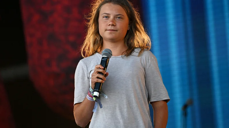 Fotografija: To, kar doživljamo, je šele začetek podnebnih sprememb, pravi švedska aktivistka. FOTO: Dylan Martinez/Reuters