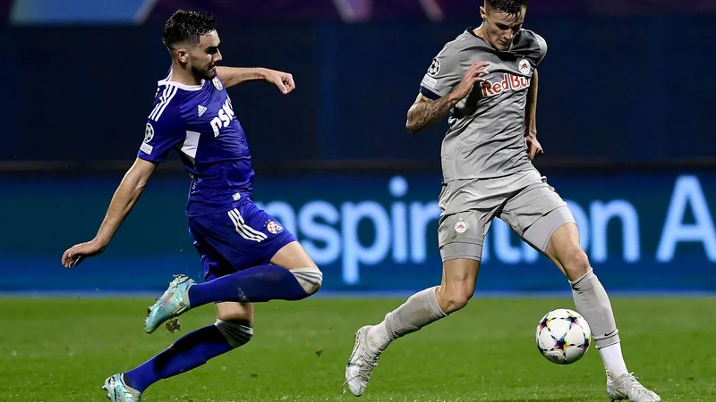Benjamin Šeško je bil nevaren za Dinamo do 86. minute. FOTO: Denis Lovrović/AFP