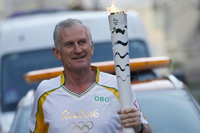 Roy Harvey je bil pred začetkom olimpijskih iger leta 2016 v Riu de Janeriu eden od nosilcev olimpijske bakle. FOTO: Rio2016, Andre Mourao/Agif
