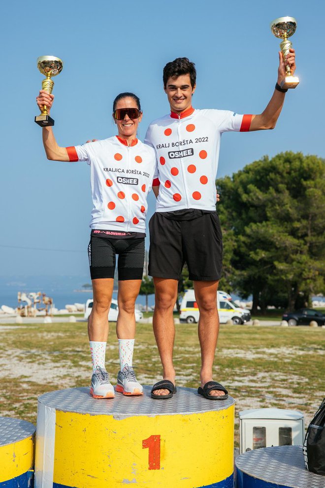 Stina Avdič Čepak in Nejc Čenčič. FOTO: Istrski kolesarski maraton
