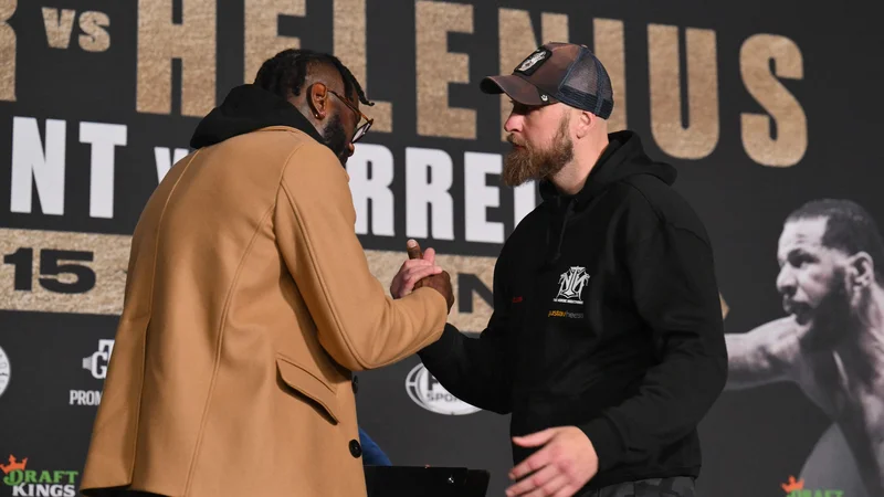 Deontay Wilder je po dvoboju obiskal Roberta Heleniusa. FOTO: Angela Weiss/AFP