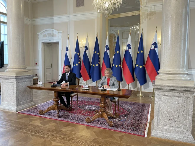 Naredili bomo vse, kar je v naši moči, da&nbsp;se inflacija povrne na normalne meje, je ob javni predstavitvi v predsedniški palači napovedal kandidat za viceguvernerja Banke Slovenije Primož Dolenc. FOTO: Urad predsednika republike
