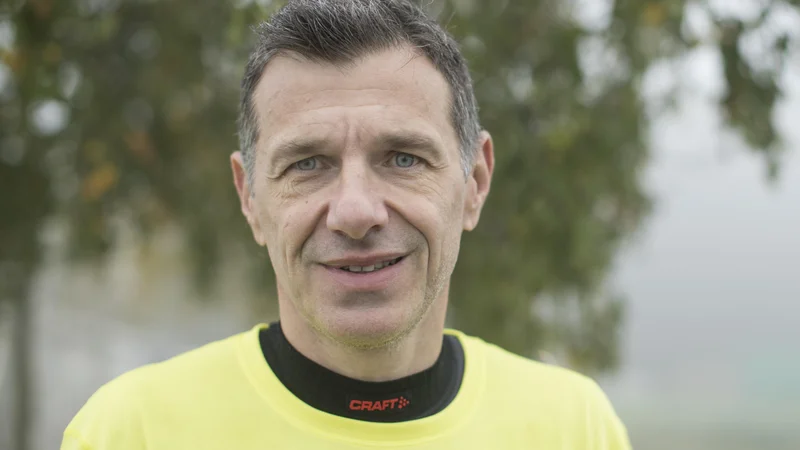 Fotografija: Željko Milinović prisega na jutranji tek. FOTO: Jure Eržen/Delo