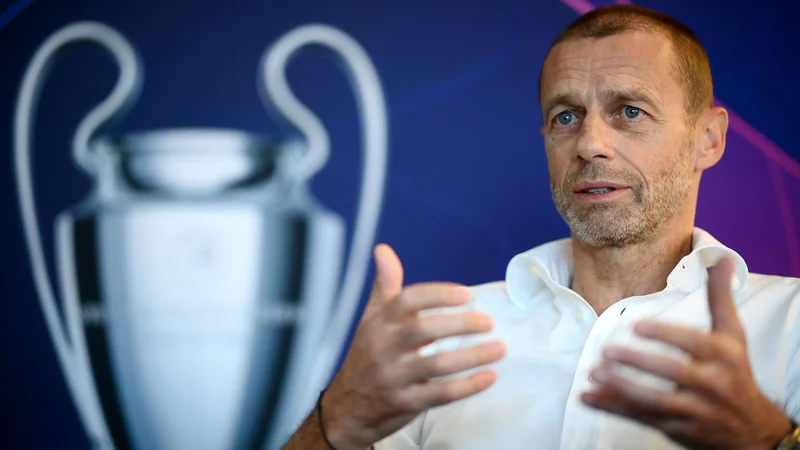 Fotografija: Aleksander Čeferin je vnovič odgovoril pobudnikom tako imenovane superlige. FOTO: Franck Fife/AFP