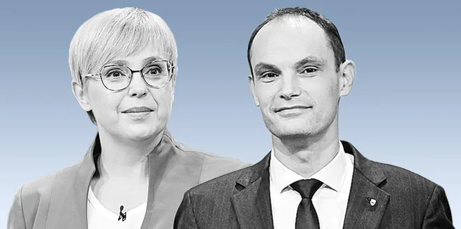 Nataša Pirc Musar in Anže Logar FOTO: Delo
