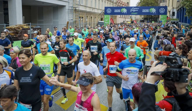 Ljubljanski maraton 23.10.2022 Ljubljana Slovenija. FOTO: Jože Suhadolnik/Delo
