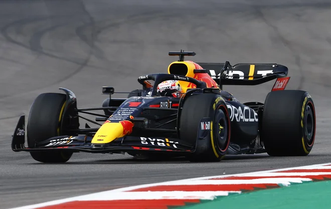 Max Verstappen je bil razred zase tudi v Austinu. FOTO: Chris Graythen/AFP
