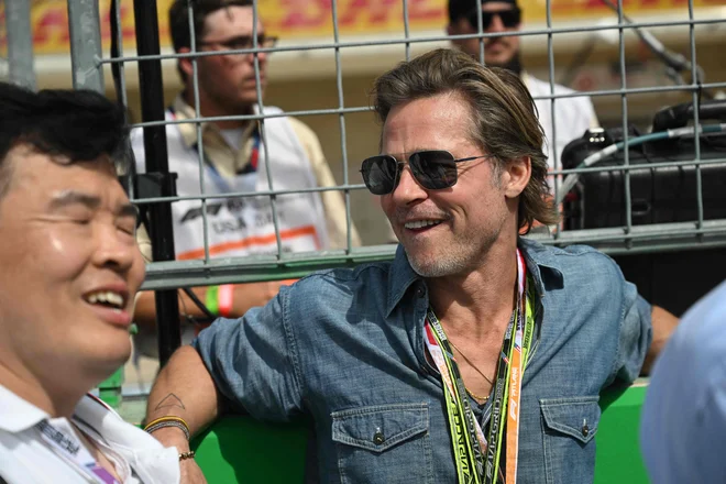 Dirko v Austinu si je ogledal tudi Brad Pitt. FOTO: Patrick T. Fallon/AFP
