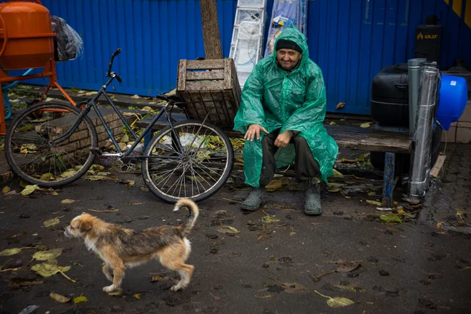 Podoba iz Bahmuta, mesta na vzhodni frontni črti. FOTO: Dimitar Dilkoff/AFP