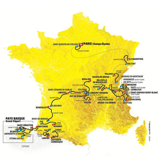 Trasa Tour de Francea 2023. VIR: Cyclingnews
