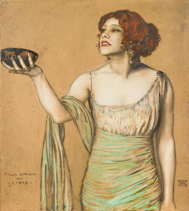 Franz von Stuck: Tilla Durieux kot Kirka, 1912 FOTO: Leopoldov muzej, Dunaj
