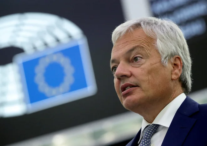 Evropski komisar za pravosodje Didier Reynders. FOTO: Yves Herman/Reuters
