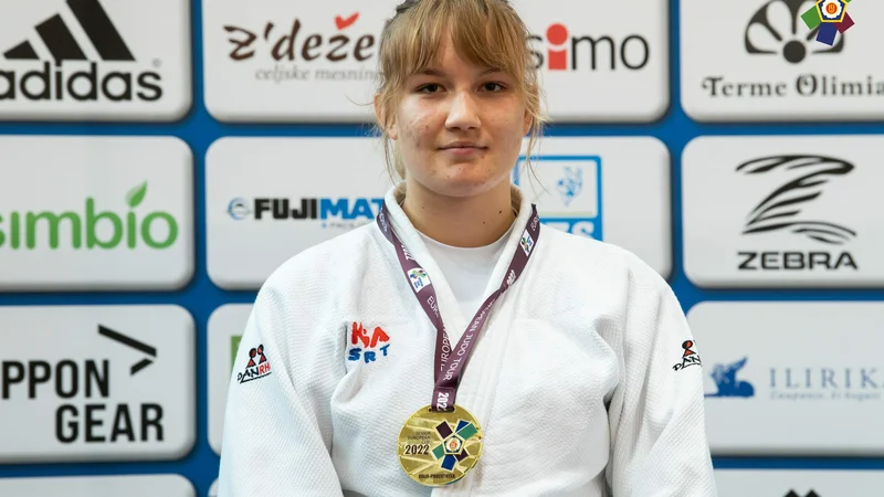 Fotografija: Nicki Norčič je dobro pripravljenost kronala z bronasto kolajno na evropskem prvenstvu do 23 let v Sarajevu. FOTO: Rok Rakun/EJU