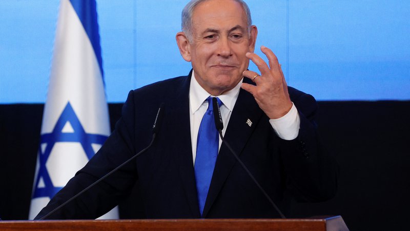 Fotografija: Benjaminu Netanjahuju je s stranko Likud uspelo uprizoriti prepričljivo vrnitev v ospredje izraelske politike. Foto: REUTERS/Ammar Awad
