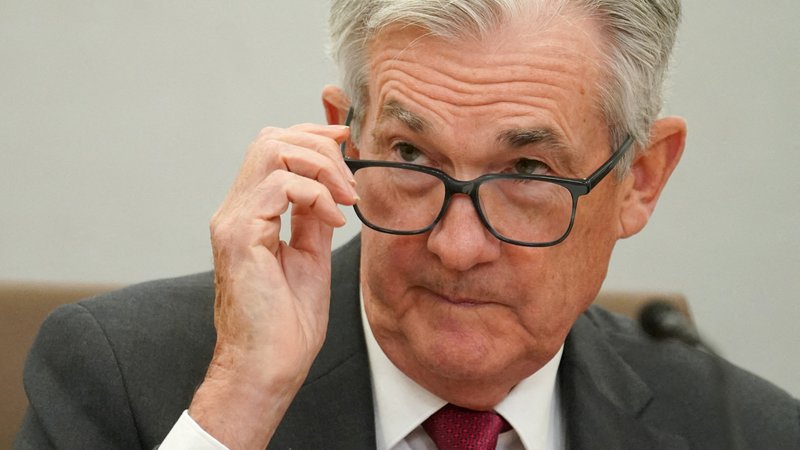 Fotografija: Predsednik ameriške centralne banke Jerome Powell. Foto Kevin Lamarque/Reuters
