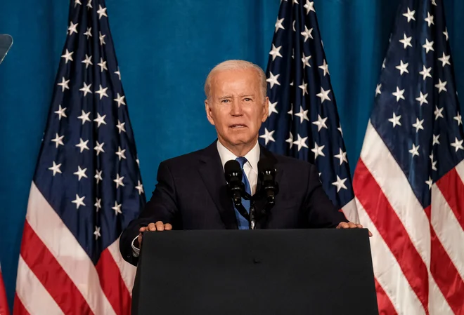 Ameriški demokratski predsednik Joe Biden. Foto Michael A. Mccoy/Afp