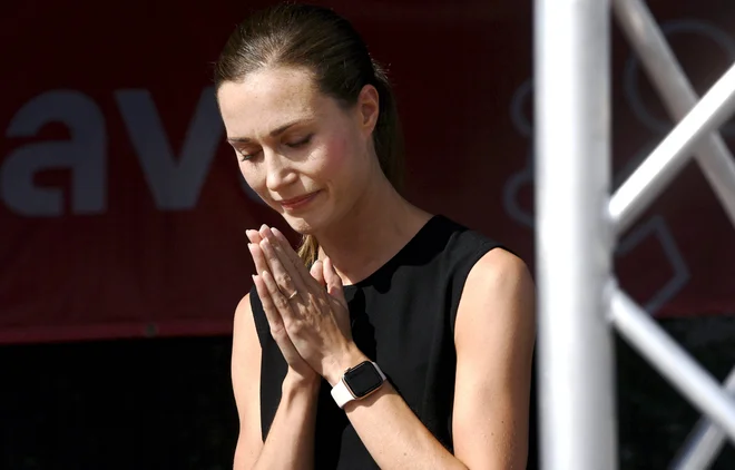 Šestintridesetletna premierka se je že kmalu po objavi posnetkov opravičila in opravila tudi test na droge. FOTO: Heikki Saukkomaa/AFP