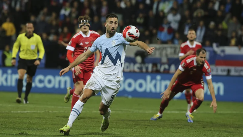 Andražu Šporarju gre zdaj odlično tako v reprezentanci kot tudi pri novih klubskih delodajalcih v Atenah. FOTO:&nbsp;Jože Suhadolnik/Delo
