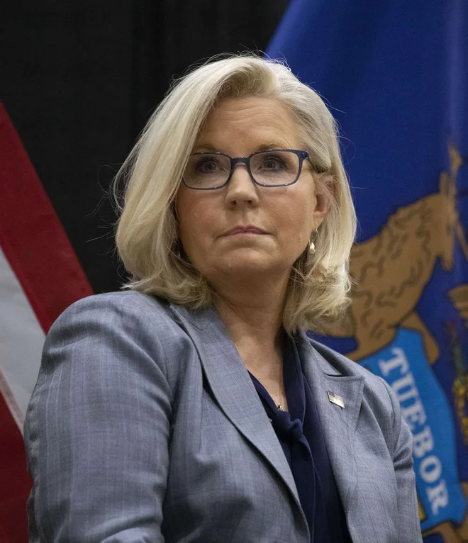 Liz Cheney, hči podpredsednika Dicka Cheneyja iz republikanske administracije Georgea W. Busha, je med največjimi nasprotniki Donalda Trumpa. FOTO: Bill Pugliano/AFP
