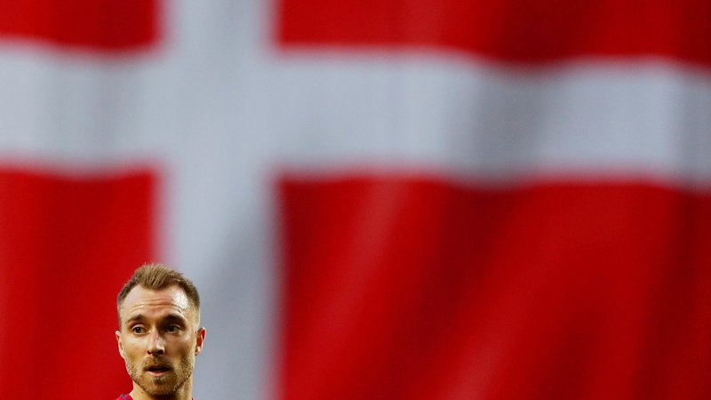 Fotografija: Christian Eriksen je zelo pomemben člen danske nogometne reprezentance. FOTO: Lee Smith/Reuters
