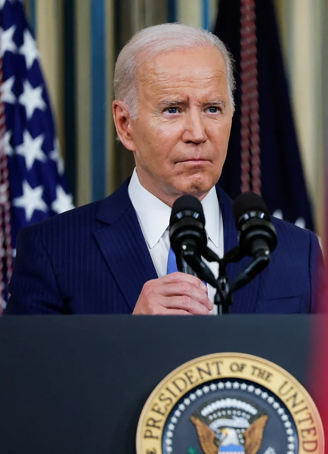 Ameriški predsednik Joe Biden. FOTO: Tom Brenner/Reuters
