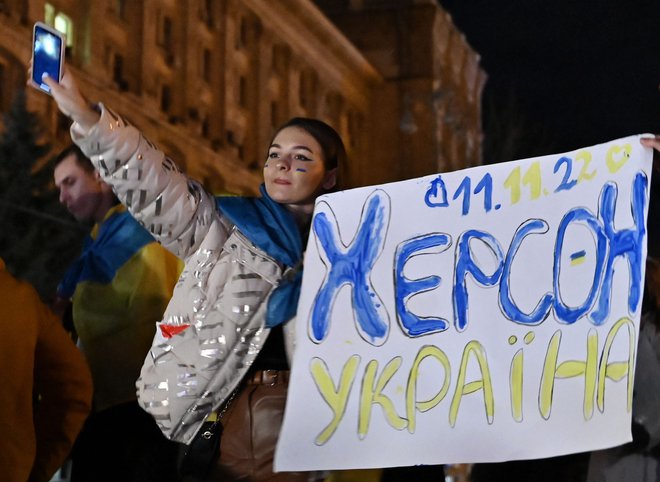 Podpora Hersonu v Kijevu. FOTO: Genya Savilov/Afp
