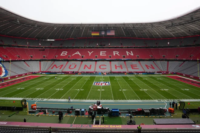 Münchenski spektakel ameriškega nogometa je napolnil štadion nogometnega velikana Bayerna. FOTO: Kirby Lee/Usa Today Sports
