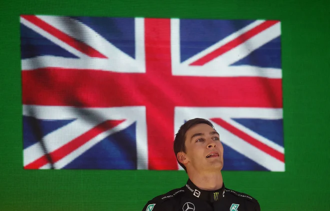 George Russell je dočakal svojio prvo zmago v svetovnem prvenstvu formule 1. Najhitrejši je bil v Braziliji. FOTO: Ricardo Moraes/Reuters
