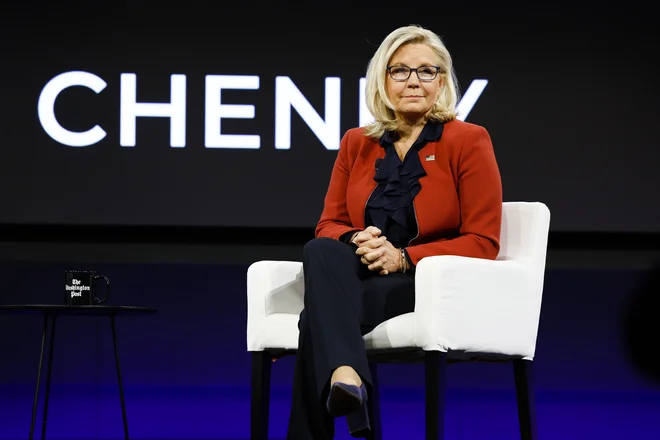Skrajni republikanci se bojijo, da. bi jim demokrati vsilili poraženo Liz Cheney. FOTO: Anna Moneymaker/AFP
