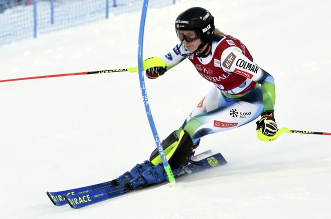 Ana Bucik lani na tekmi v Leviju. Foto Reuters
