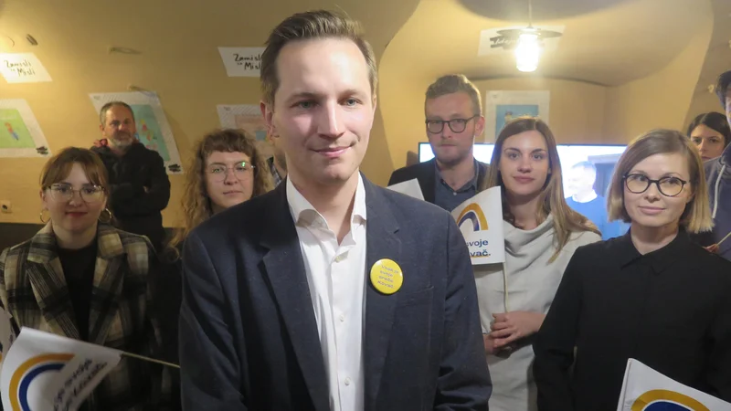 Fotografija: Neodvisni kandidat Matija Kovac se je uvrstil v drugi krog zupanskih volitev v Celju. FOTO: Gregor Mlakar/STA