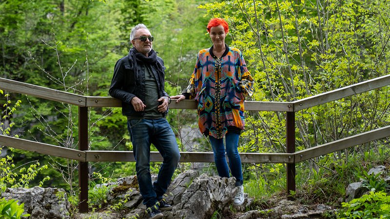 Fotografija: Nika Brunet Milunović in Bobanom Milunovićem, organizatorja festivala MetalDays. FOTO: Marko Alpner
