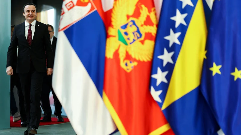 Fotografija: Srbski predsednik Aleksandar Vučić in vodja evropske diplomacije Josep Borrell sta za propad srečanja okrivila kosovskega premiera Albina Kurtija (na fotografiji). Foto Lisi Niesner/Reuters