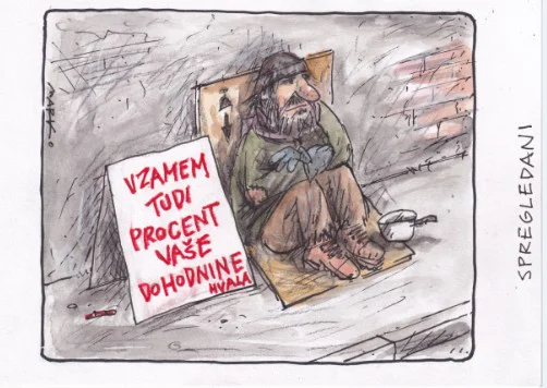 Po skupinah so največji prejemnik gasilci, med posameznimi društvi pa z naskokom največ dobijo Rdeči noski. KARIKATURA: Marko Kočevar

