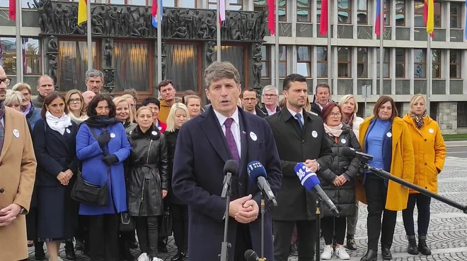 Vodja poslanske skupine Gibanja Svoboda Borut Sajovic je zatrdil, da so predlagani »zakoni dobri«. FOTO: Zajem zaslona
